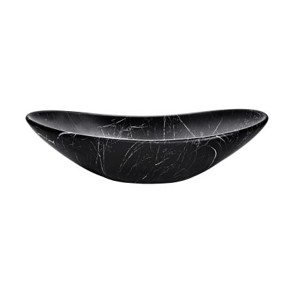 COMAD UN-LENA-MB2 - Umywalka nablatowa LENA 61,5x36 cm ceramika/matowy czarny