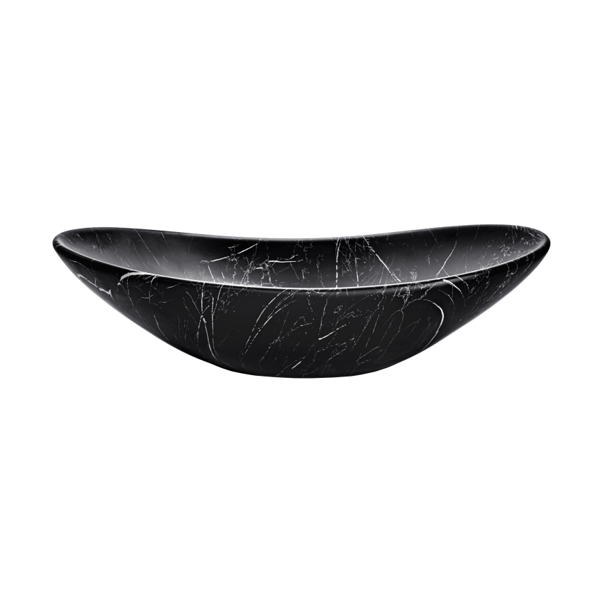COMAD UN-LENA-MB2 - Umywalka nablatowa LENA 61,5x36 cm ceramika/matowy czarny
