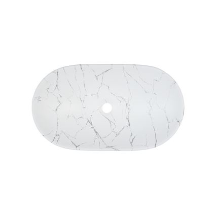 COMAD UN-LENA-MW17 - Umywalka nablatowa LENA 61,5x36 cm ceramika/matowa biel