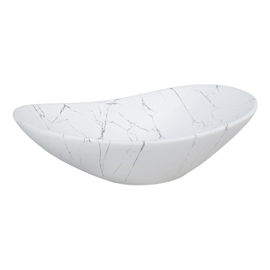 COMAD UN-LENA-MW17 - Umywalka nablatowa LENA 61,5x36 cm ceramika/matowy biały