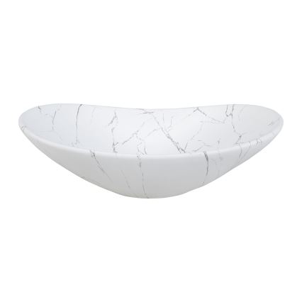 COMAD UN-LENA-MW17 - Umywalka nablatowa LENA 61,5x36 cm ceramika/matowy biały