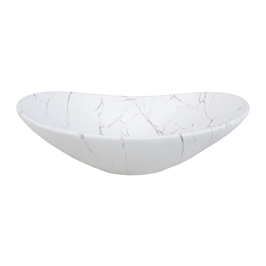 COMAD UN-LENA-MW17 - Umywalka nablatowa LENA 61,5x36 cm ceramika/matowy biały