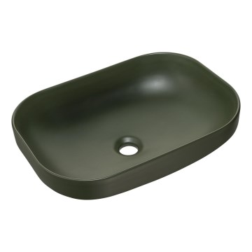 COMAD UN-NELI-MFG - Umywalka nablatowa NELI 50,4x35,2 cm ceramika/matowa zieleń