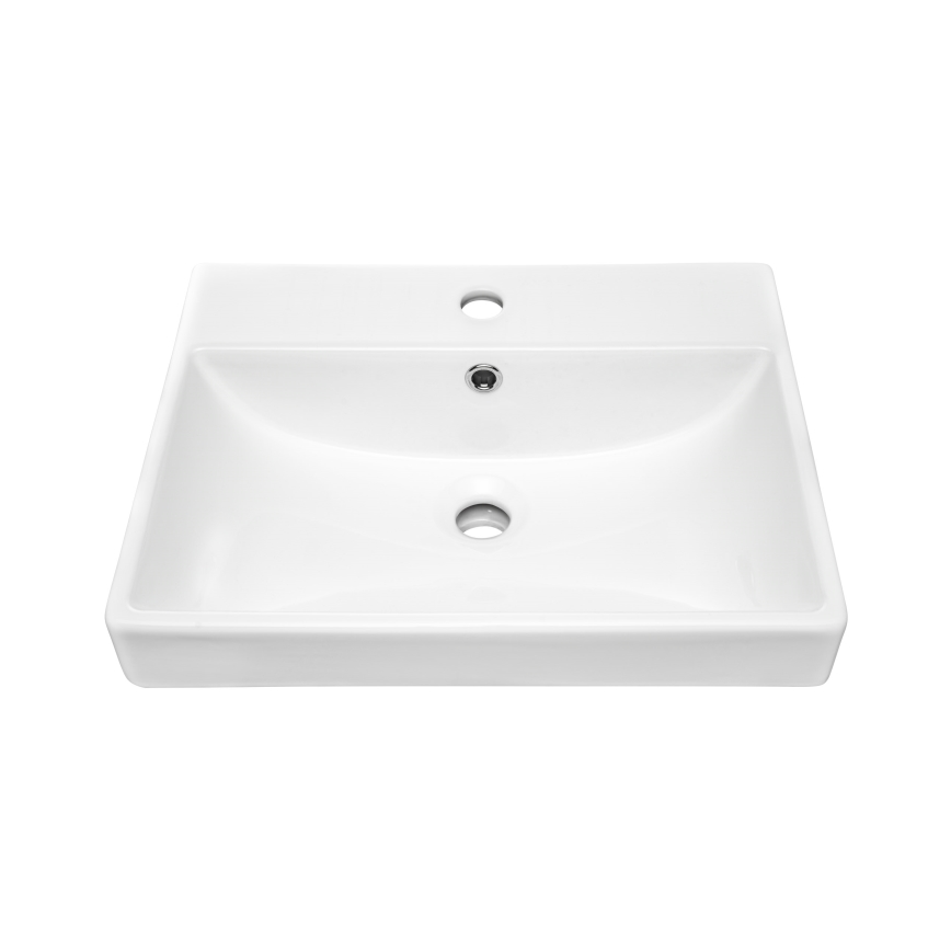 COMAD UN-RITA-GW-60 - Umywalka nablatowa RITA 60x40 cm ceramika/błyszcząca biel
