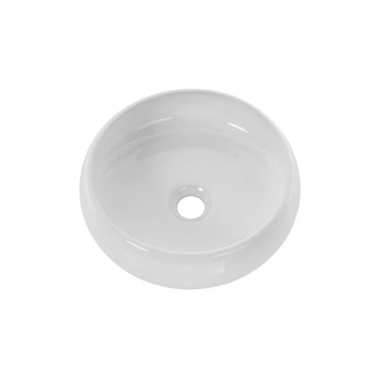 COMAD UN-WIKI-SW - Umywalka nablatowa WIKI śr. 36 cm ceramika/błyszcząca biel