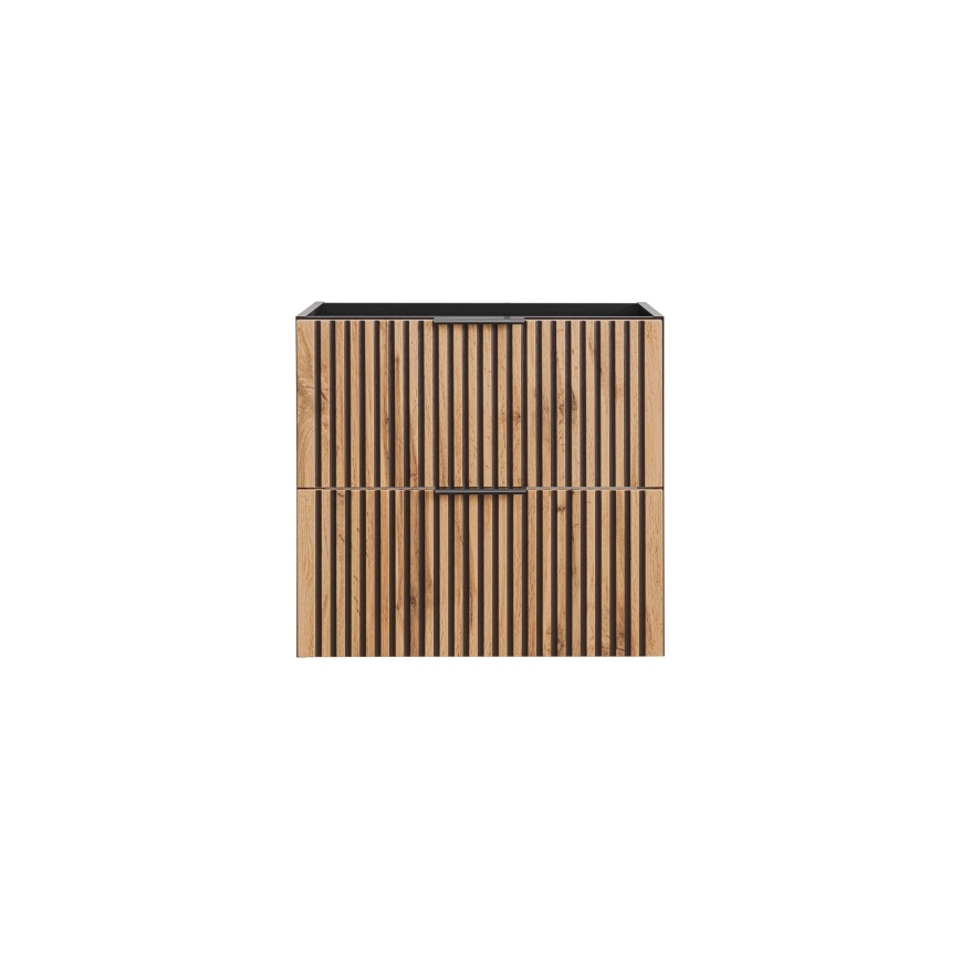 COMAD XILO BLACK WOTAN 82-60-D-2S-Szafka łazienkowa pod umywalkę XILO czarny/dąb