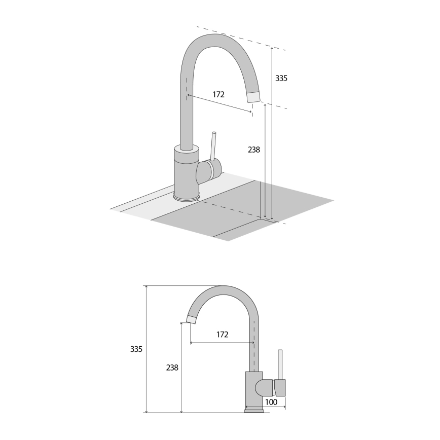 Concept BDG3334WH - Bateria zlewozmywakowa 33,5 cm granit/biały