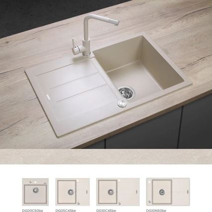 Concept BDG4327BE - Bateria zlewozmywakowa 27,3 cm, granit/beżowy