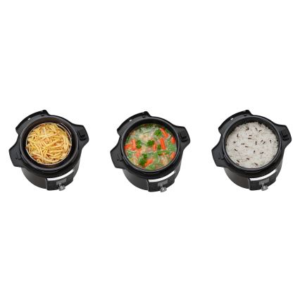 Concept CK8000 - Wielofunkcyjny elektryczny szybkowar i frytkownica na gorące powietrze 5,6 l 11 w 1 1500W/230V czarny