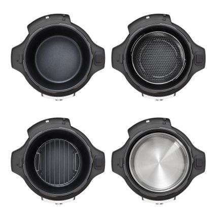 Concept CK8000 - Wielofunkcyjny elektryczny szybkowar i frytkownica na gorące powietrze 5,6 l 11 w 1 1500W/230V czarny