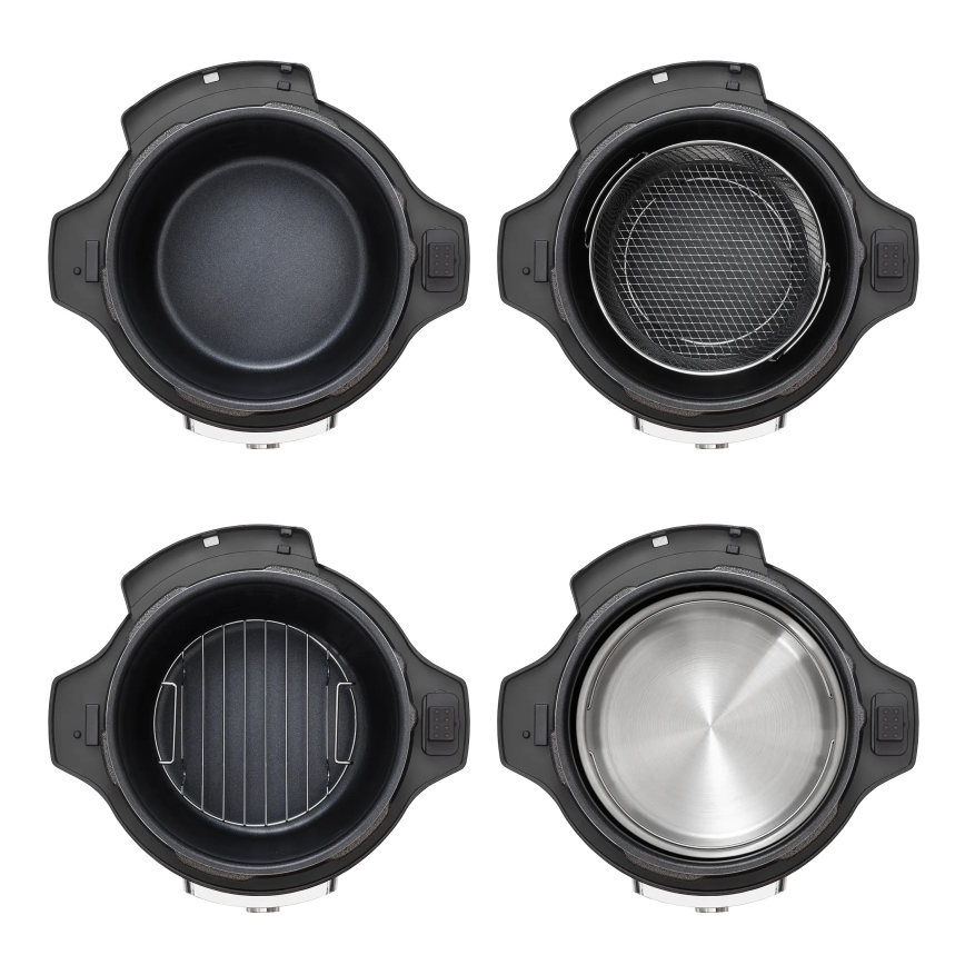 Concept CK8000 - Wielofunkcyjny elektryczny szybkowar i frytkownica na gorące powietrze 5,6 l 11 w 1 1500W/230V czarny