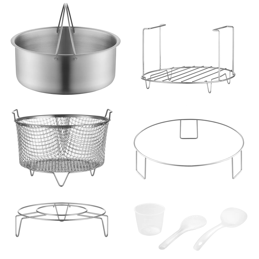 Concept CK8000 - Wielofunkcyjny elektryczny szybkowar i frytkownica na gorące powietrze 5,6 l 11 w 1 1500W/230V czarny