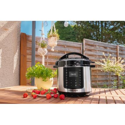 Concept CK8001 - Wielofunkcyjny elektryczny szybkowar 5,6 l 1000W/230V Wi-Fi ze stali nierdzewnej