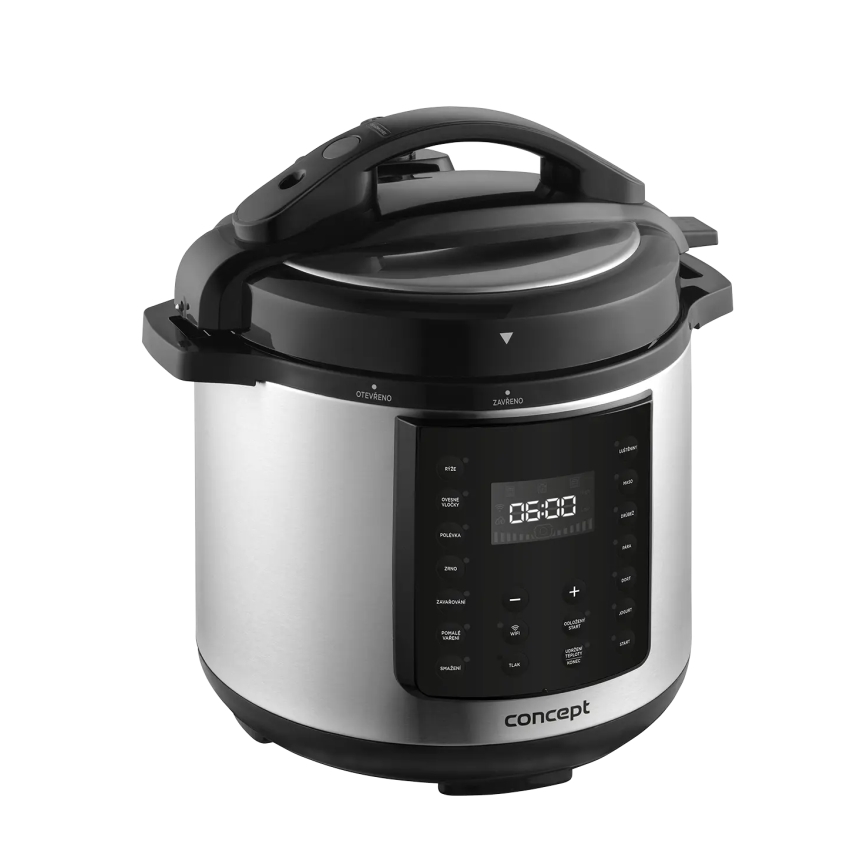 Concept CK8001 - Wielofunkcyjny elektryczny szybkowar 5,6 l 1000W/230V Wi-Fi ze stali nierdzewnej