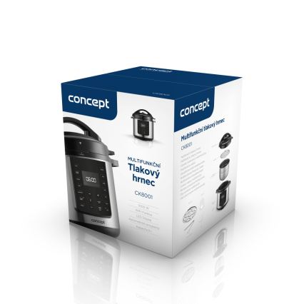 Concept CK8001 - Wielofunkcyjny elektryczny szybkowar 5,6 l 1000W/230V Wi-Fi ze stali nierdzewnej