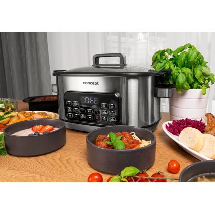 Concept CK9000 - Wielofunkcyjny garnek elektryczny 6 l, 10 w 1, 1250W/230V, ze stali nierdzewnej