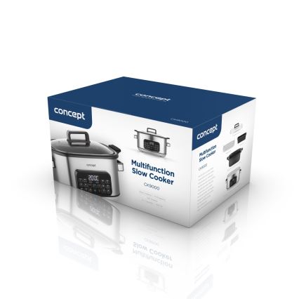 Concept CK9000 - Wielofunkcyjny garnek elektryczny 6 l, 10 w 1, 1250W/230V, ze stali nierdzewnej