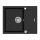 Concept DG05C45BC - Zlewozmywak kuchenny CUBIS 50x62 cm granit/czarny