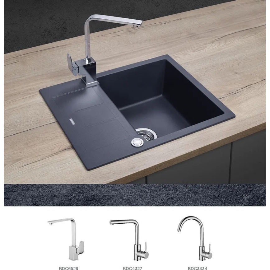 Concept DG05C45DG - Zlewozmywak kuchenny CUBIS 50x62 cm granit/ciemnoszary