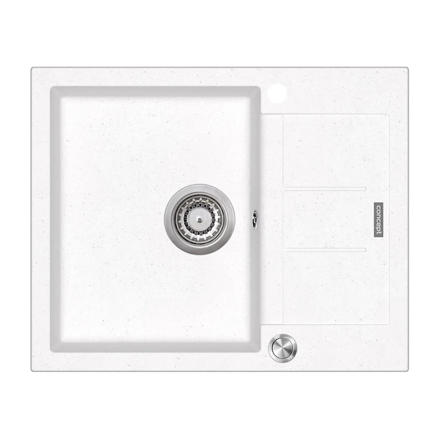 Concept DG05C45WH - Zlewozmywak kuchenny CUBIS 50x62 cm granit/biały