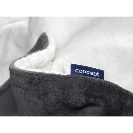 Concept DV7420 - Elektryczny koc grzewczy 160W/230V 180x130 cm szary/biały