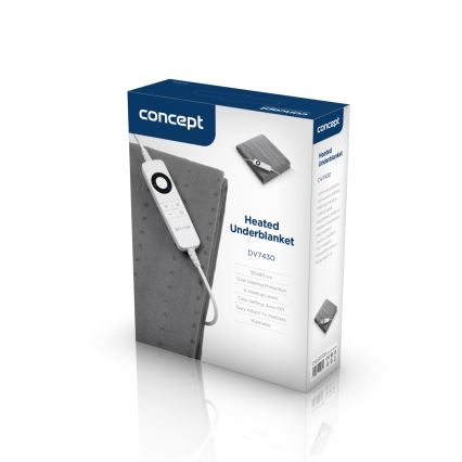 Concept DV7430 - Elektryczna podkładka grzewcza 100W/230V 150x80 cm szara