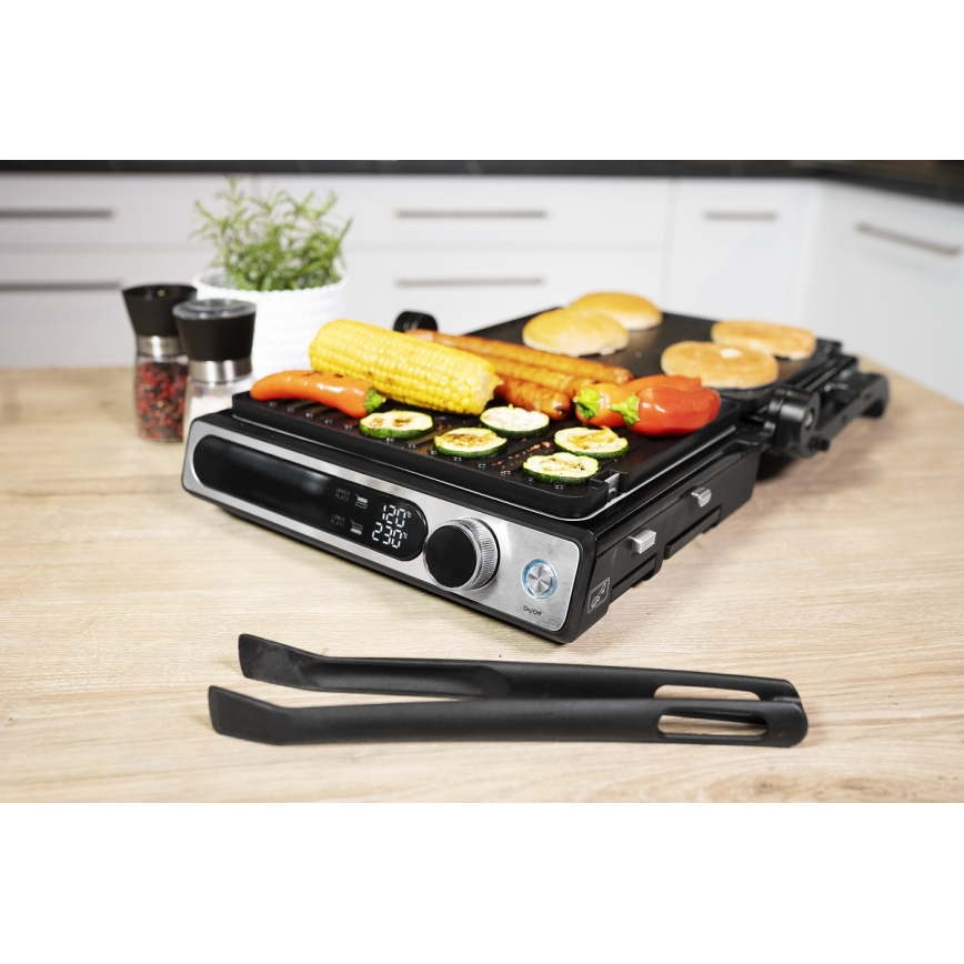 Concept ge3500 - Grill elektryczny z sondą temperatury 2000W/230V czarny