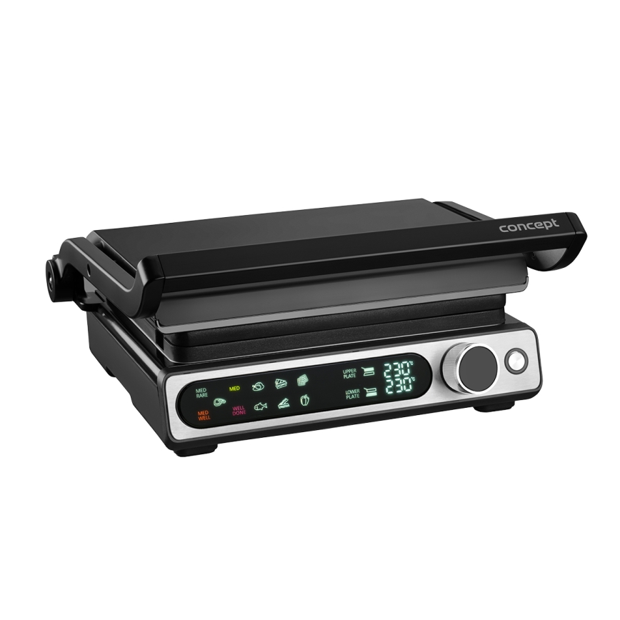 Concept ge3500 - Grill elektryczny z sondą temperatury 2000W/230V czarny