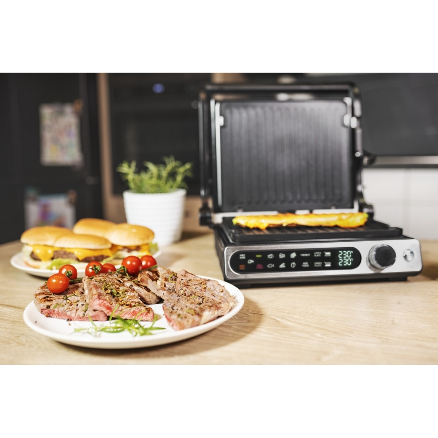 Concept ge3500 - Grill kontaktowy z sondą temperatury 2000W/230V czarny