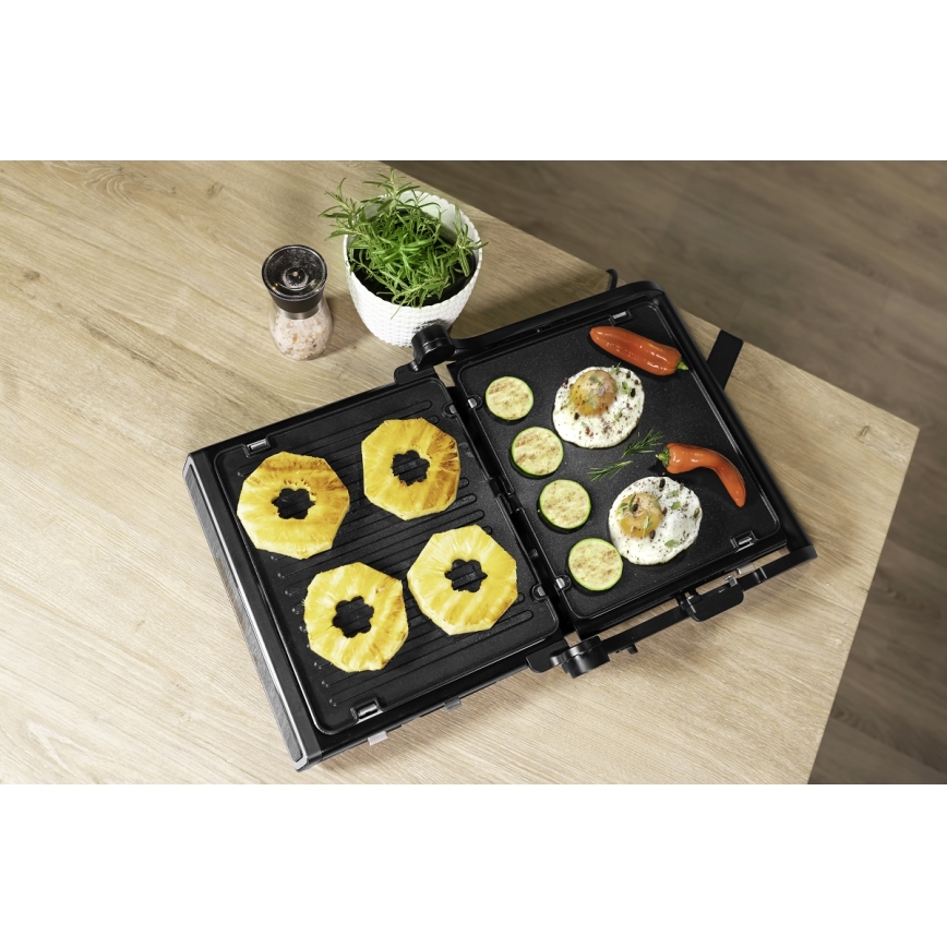 Concept ge3550 - Grill elektryczny z sondą temperatury 2000W/230V czarny