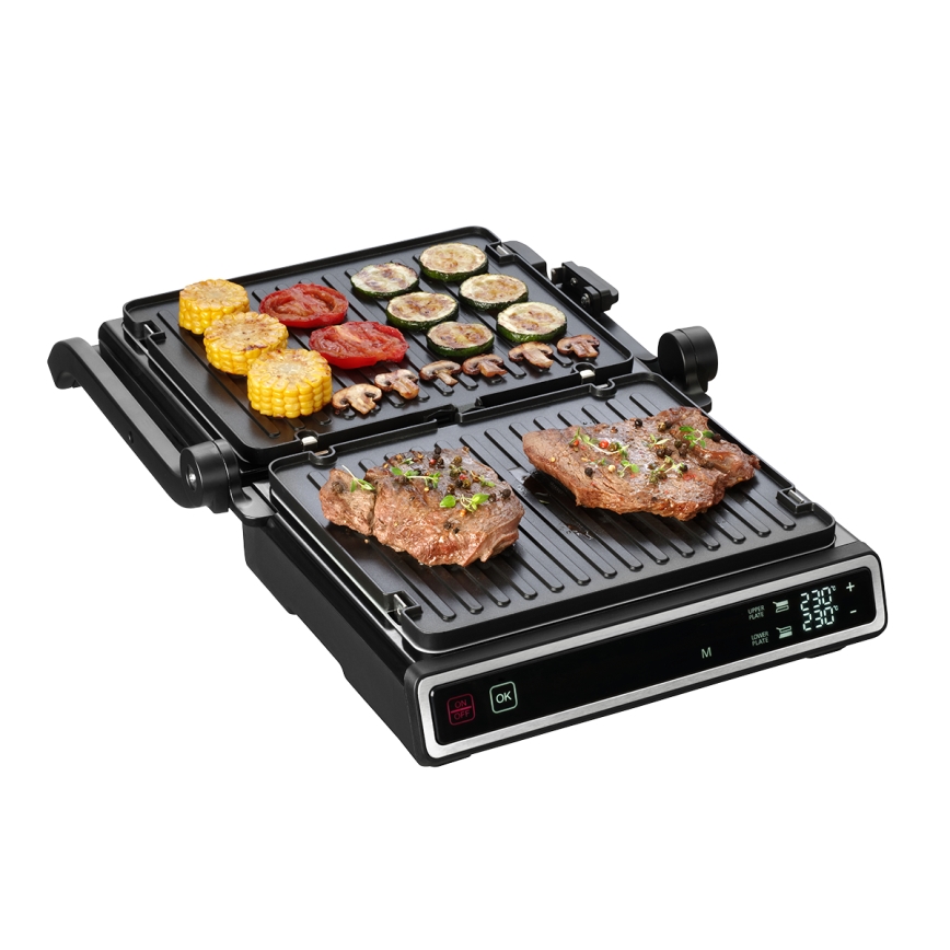 Concept ge3550 - Grill elektryczny z sondą temperatury 2000W/230V czarny