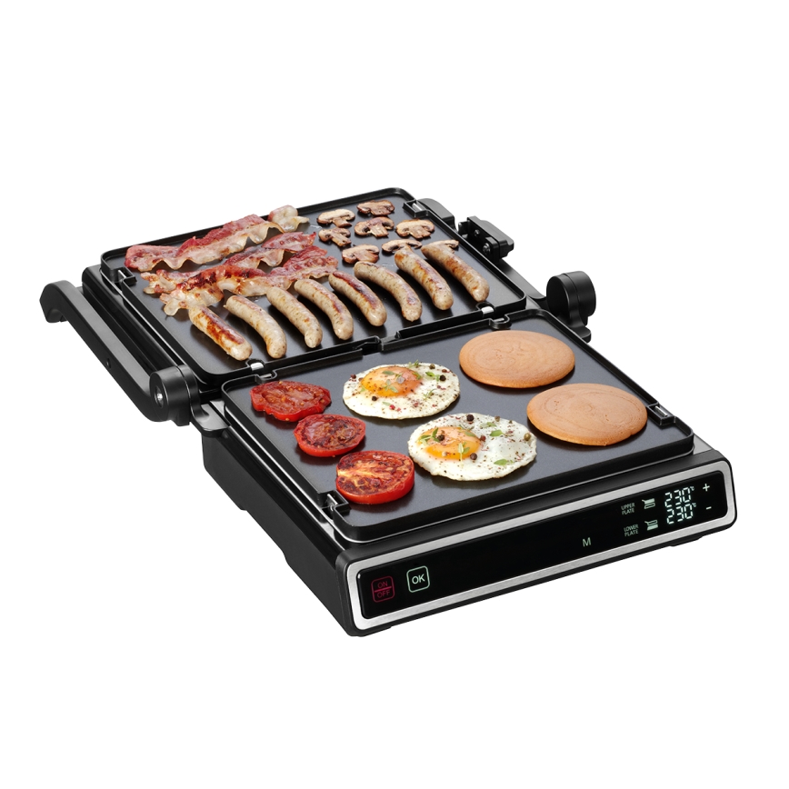 Concept ge3550 - Grill elektryczny z sondą temperatury 2000W/230V czarny