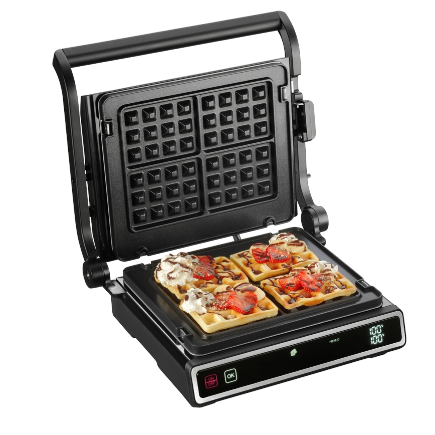 Concept ge3550 - Grill elektryczny z sondą temperatury 2000W/230V czarny