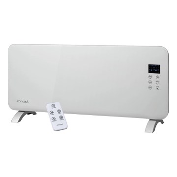 Concept KS4000 - Elektryczny grzejnik/konwektor 1000/2000W IP24 biały + pilot zdalnego sterowania