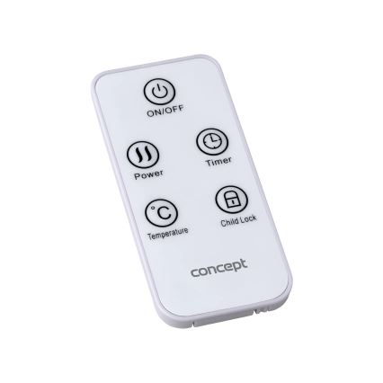 Concept KS4000 - Elektryczny grzejnik/konwektor 1000/2000W IP24 biały + pilot zdalnego sterowania