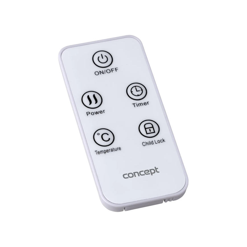 Concept KS4010 - Elektryczny grzejnik/konwektor 1000/2000W IP24 czarny + pilot