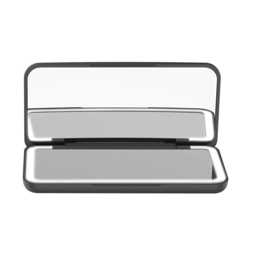 Concept KZ2020 - LED kieszonkowe lusterko kosmetyczne PERFECT SKIN LED/1,5W/5V 4500-5500K 300 mAh czarne