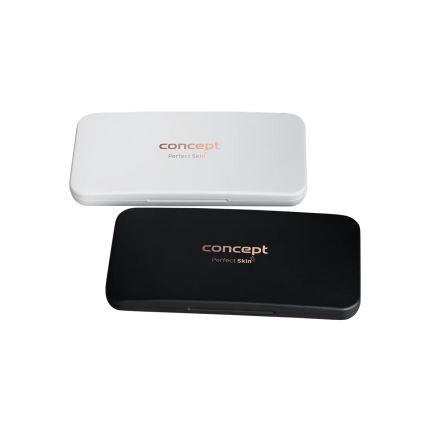 Concept KZ2020 - LED kieszonkowe lusterko kosmetyczne PERFECT SKIN LED/1,5W/5V 4500-5500K 300 mAh czarne