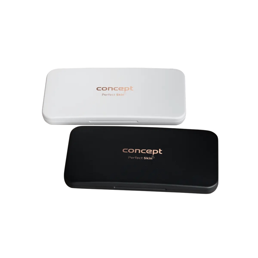 Concept KZ2020 - LED kieszonkowe lusterko kosmetyczne PERFECT SKIN LED/1,5W/5V 4500-5500K 300 mAh czarne
