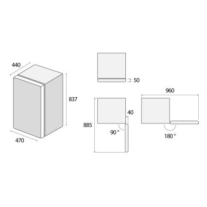 Concept LTR3047whN - Retro lodówka 93 l biała