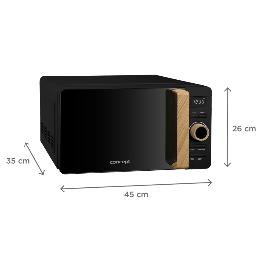 Concept MT3520bc - Kuchenka mikrofalowa 800W/230V 20 l czarna
