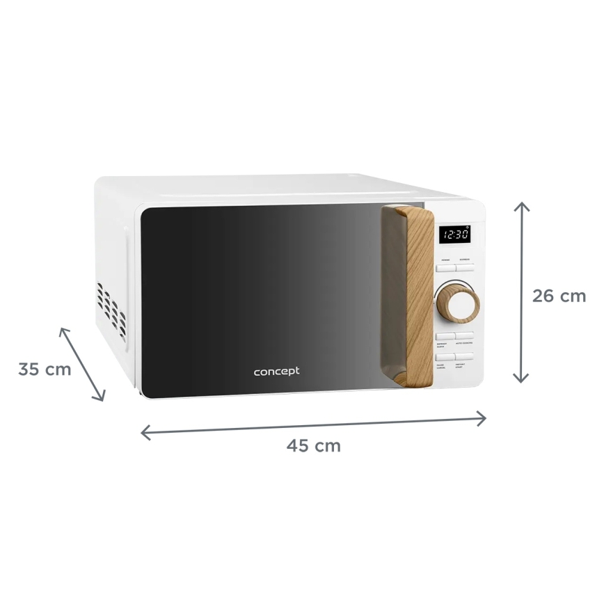 Concept MT4420wh - Kuchenka mikrofalowa 800W/230V 20 l biała