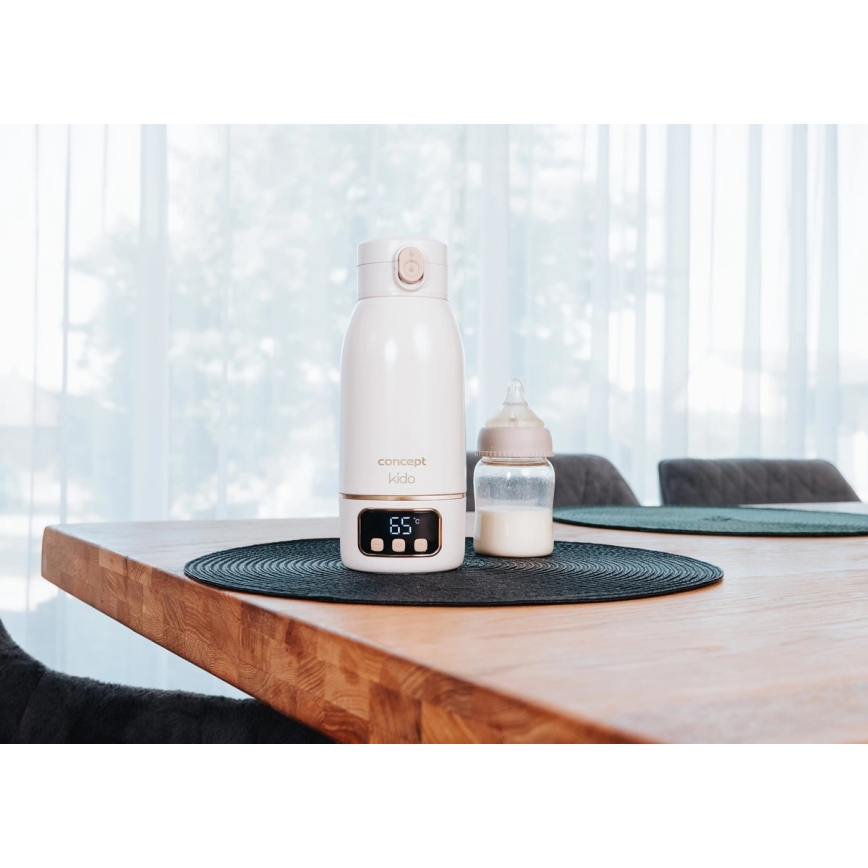 Concept OC4000 - Podgrzewacz podróżny do wody i mleka KIDO, 500 ml, 36 W/7,4 V, 5000 mAh, beżowy