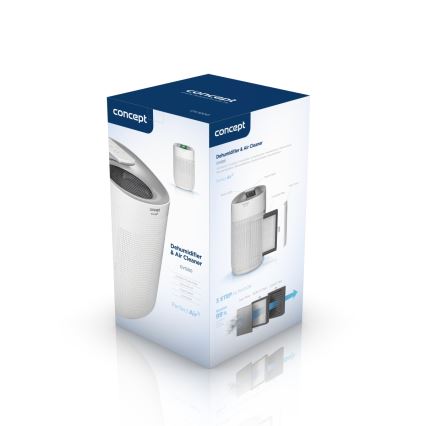 Concept OV1200 - Osuszacz i oczyszczacz powietrza PERFECT AIR 1 l 45W/230V biały