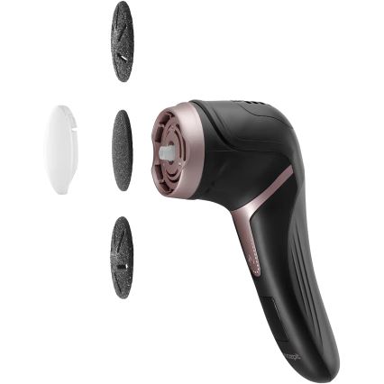 Concept PN3020 - Elektryczny pilnik do pięt PERFECT SKIN 5V 1200 mAh IPX6 czarny/różowe złoto