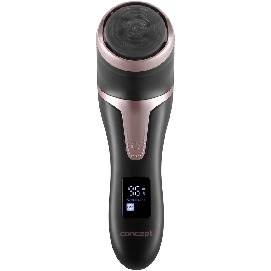 Concept PN3020 - Elektryczny pilnik do pięt PERFECT SKIN 5V 1200 mAh IPX6 czarny/różowe złoto