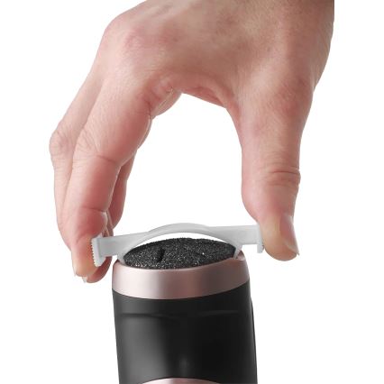 Concept PN3020 - Elektryczny pilnik do pięt PERFECT SKIN 5V 1200 mAh IPX6 czarny/różowe złoto