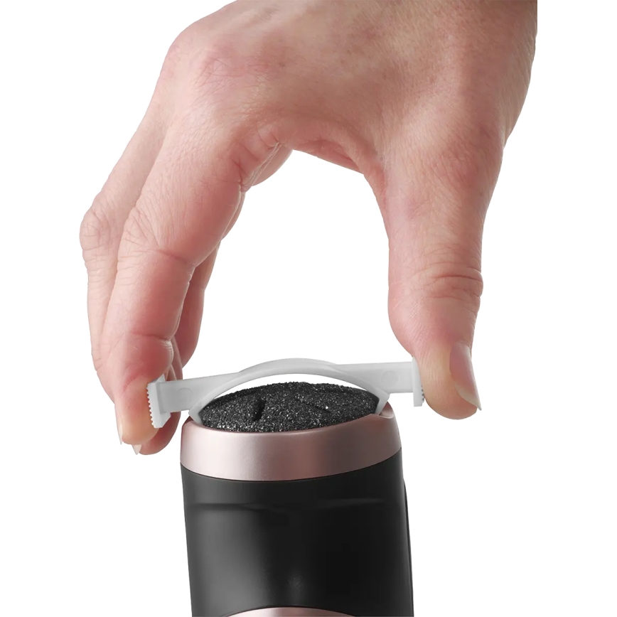 Concept PN3020 - Elektryczny pilnik do pięt PERFECT SKIN 5V 1200 mAh IPX6 czarny/różowe złoto