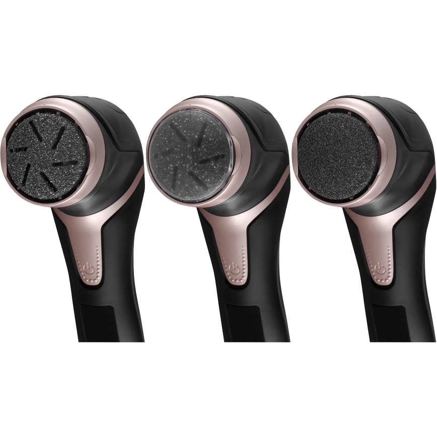 Concept PN3020 - Elektryczny pilnik do pięt PERFECT SKIN 5V 1200 mAh IPX6 czarny/różowe złoto