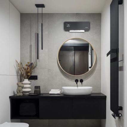 Concept QH4100 - Elektryczny grzejnik 1000/2000W Wi-Fi IP22 szary + zdalne sterowanie